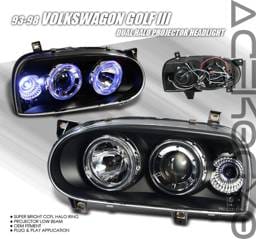 Black Dual Halo Pro Headlights