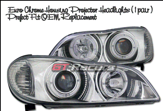 Euro Chrome Dual Halo Pro Headlights
