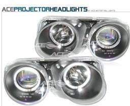 JDM Black Clear Headlights