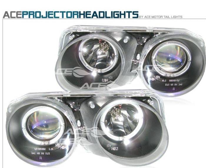 JDM Black Clear Headlights
