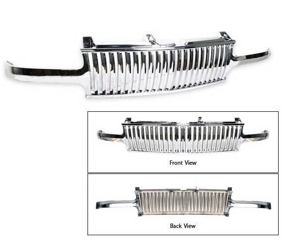Chevrolet Suburban 4CarOption Front Hood Grille - GRZV-SLV9902-CM