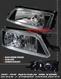 JDM Black Clear  Headlights