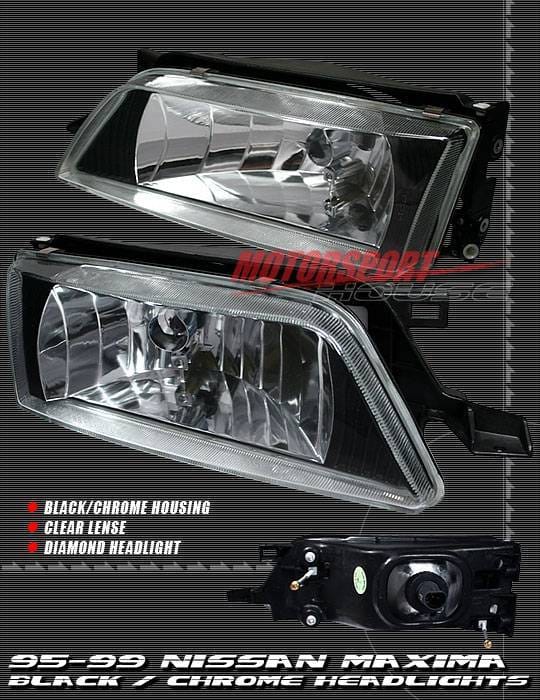 JDM Black Clear  Headlights