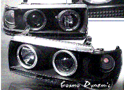Black Dual Halo LED Pro Headlights