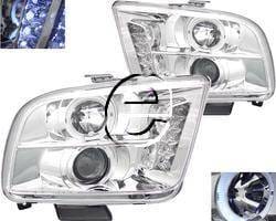 Chrome Clear Halo Pro LED Headlights