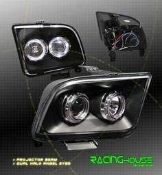 Black Dual Halo Headlights
