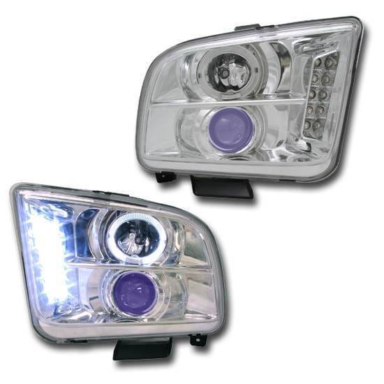 Chrome Blue Halo Pro Headlights