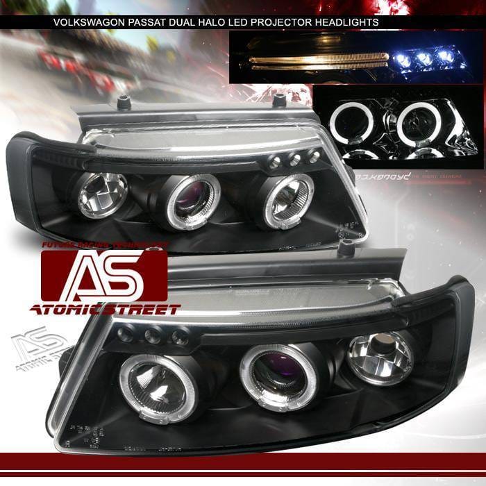 Black LED Halo Projector Headlights