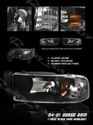 Black Clear Lense Headlights