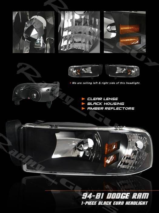 Black Clear Lense Headlights