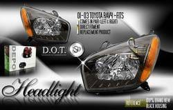 Black Housing Headlights