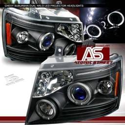 Black Dual Halo LED Headlights