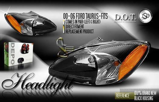 Black Depo Headlights