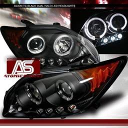 Black Dual Halo LED Headlights