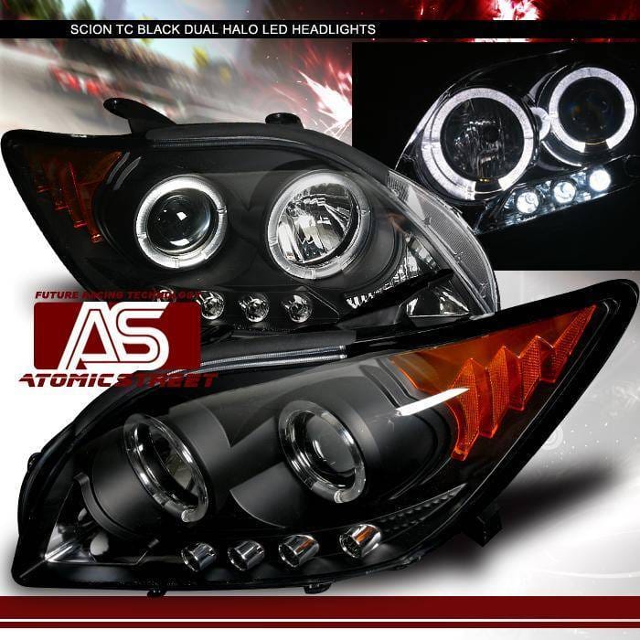 Black Dual Halo LED Headlights