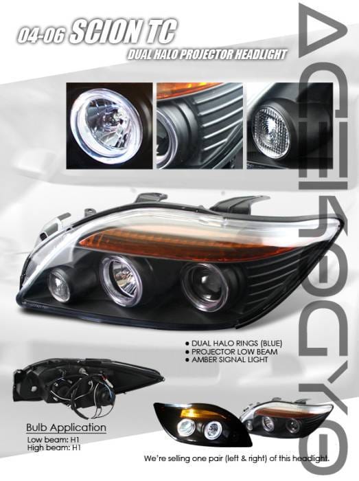 JDM Black Halo Pro Headlights
