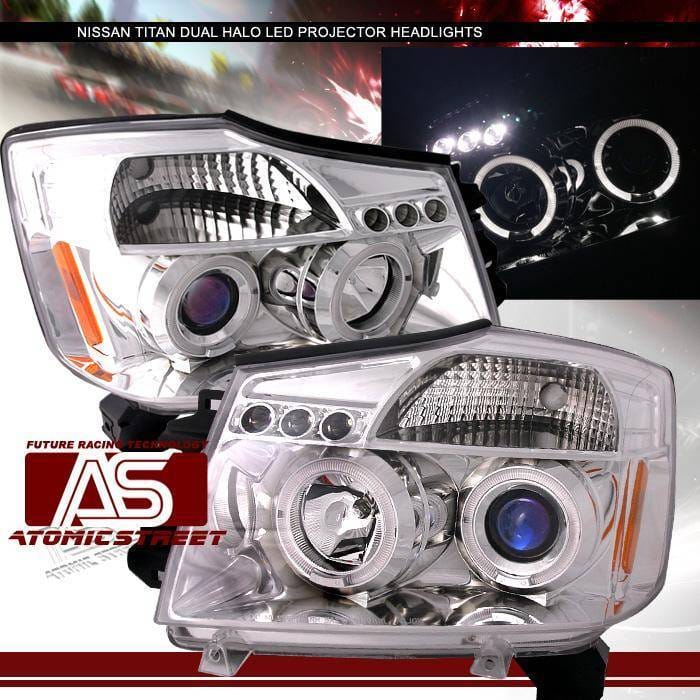 Chrome Dual Halo LED Pro Headlights