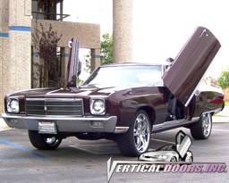 Chevrolet Monte Carlo VDI Vertical Lambo Door Hinge Kit - Direct Bolt On - VDCCHEVYMC7072