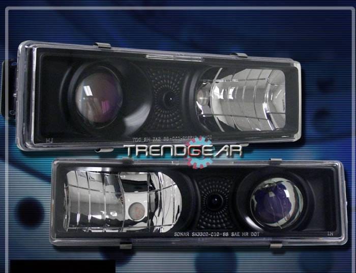 Black LED Halo Headlights