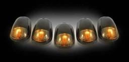 Recon Smoked Cab Lens with Black Base Wiring and Amber LED- REC264146BK