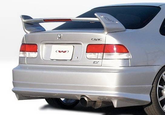 Honda Civic 2DR & 4DR Wings West W-Type Rear Lower Skirt - 890375