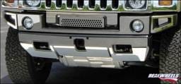 Hummer H2 RealWheels Front Upper & Lower Bumper Overlay Kit (Save on complete set) - Polished Stainless Steel - 12PC - RW105-1-A0102