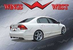 Honda Civic 4DR VIS Racing VIP Rear Lip - Polyurethane - Polyurethane - 890913