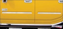 Hummer H3 RealWheels Door Panel Insert - Polished Stainless Steel - Kit - RW117-1-H3T