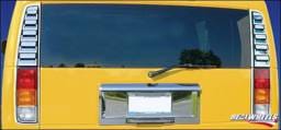 Hummer H3 RealWheels Rear Upper Louver - Polished Stainless Steel - Pair - RW118-1-H3T