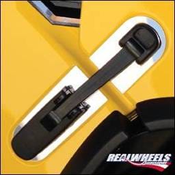 Hummer H2 RealWheels Hood Latch Trim - Polished Stainless Steel - Pair - RW119-1-A0102