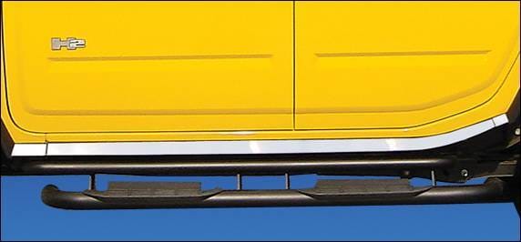 Hummer H3 RealWheels Side Sport Rails - Polished Stainless Steel - Pair - RW116-1-A0103