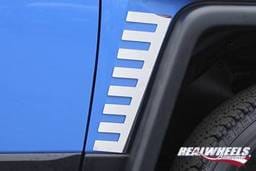 Toyota FJ Cruiser RealWheels Front Lower Trim - Polished Stainless Steel - Pair - RW120-1-T0202