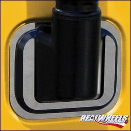 Hummer H3 RealWheels Side Mirror Bezels - Polished Stainless Steel - Pair - RW121-1-A0103