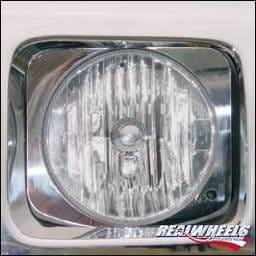 Hummer H2 RealWheels Head Light Trim - Polished Stainless Steel - Pair - RW128-1-A0102