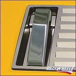 Hummer H2 RealWheels Smooth Hood Handles - For Factory Top Grille - Billet Aluminum - Pair - RW200-1-A0102