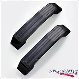 Hummer H3 RealWheels Grooved Hood Handles - Black Powder Coat - Pair - RW200-2BP-A0103
