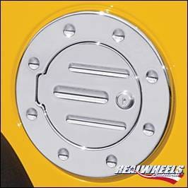 Hummer H3 RealWheels Grooved Non-Locking Fuel Door - Billet Aluminum - 1PC - RW202-2-NA0103