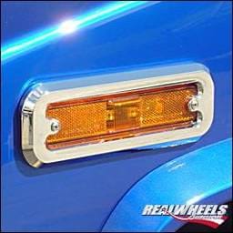 Hummer H2 RealWheels Oversized Side Marker Light Covers - Billet Aluminum - 4PC - RW207-1-A0102