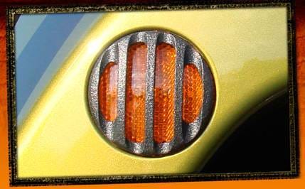 Jeep Wrangler RealWheels Side Marker Light Trim - Billet Black Powder Coat - Pair - RW207-1BP-J