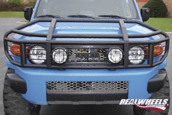 Toyota FJ Cruiser RealWheels Brush Guard - Over-The-Hood with Inserts - Polished Stainless Steel - 1PC - RW304-2-T0202 thumbnail 2