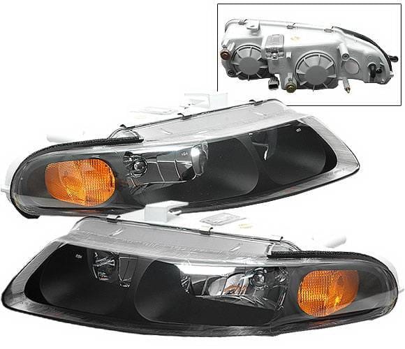 Dodge Avenger 4 Car Option JDM Black Headlights with Euro Corner - LH-DAV97B-KS