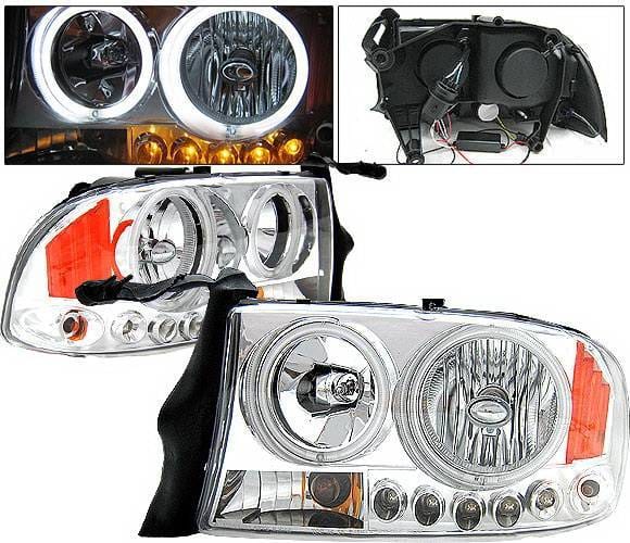 Dodge Durango 4 Car Option Halo Headlights - Chrome CCFL - LH-DD97C-KS-CCFL
