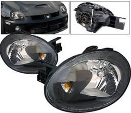 Dodge Neon 4 Car Option Headlights - Black - LH-DN03B-KS