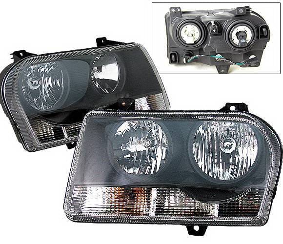 Chrysler 300 4 Car Option OEM Headlights - Black - LH-C300B-KS