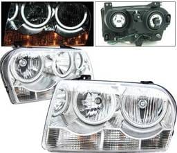 Chrysler 300 4 Car Option Halo Headlights - Chrome CCFL - LH-C300C-KS-CCFL