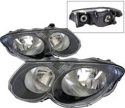 Chrysler 300 4 Car Option Diamond Headlights - Black - LH-C300M99B