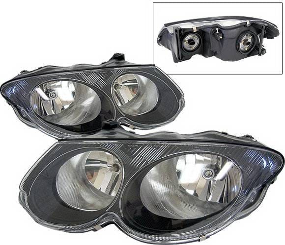 Chrysler 300 4 Car Option Diamond Headlights - Black - LH-C300M99B