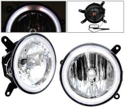 Ford Mustang 4 Car Option Halo Fog Light Kit - Clear - LHF-FM05CR