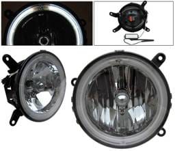 Ford Mustang 4 Car Option Halo Fog Light Kit - Smoke - LHF-FM05SMR