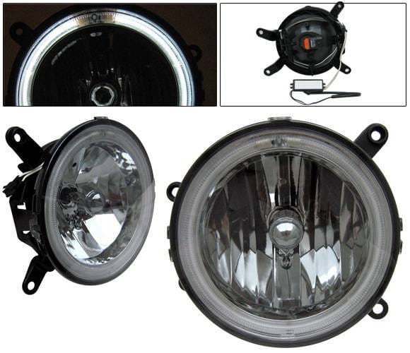 Ford Mustang 4 Car Option Halo Fog Light Kit - Smoke - LHF-FM05SMR